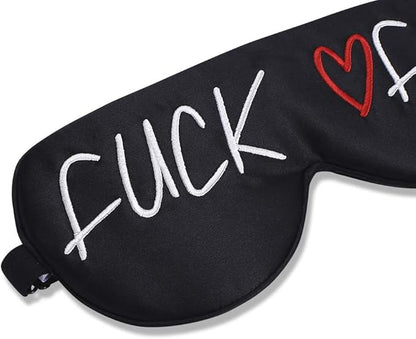 ALASKA BEAR Natural Silk Sleep Mask, Blindfold, Super Smooth Eye Mask with Classy Embroidery(Funny) Off