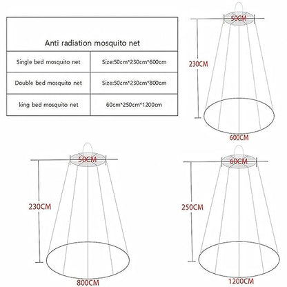 EMF Radiation Protection Bed Cover,100% Silver Fiber Electromagnetic Wave Radiation Shielding Household,Silver-50 * 230 * 800cm