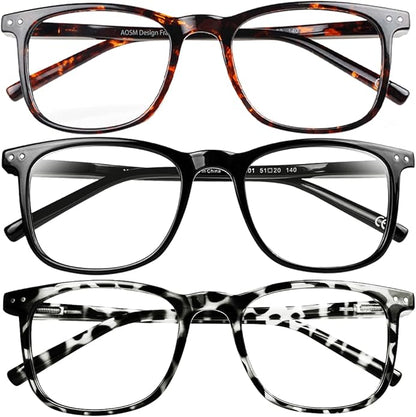AOSM Blue Light Glasses for Men & Women,Gaming glasses Anti-Glare UV400 Protection,Blue Light Blocking to Relieve Eye Strain