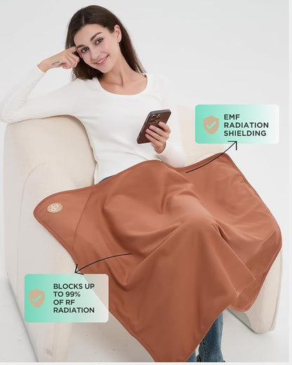 Radia Smart® 5G Blocking, EMF Protection Blanket, Pregnancy Belly Shielding, 100% Cotton Outer Layer, 35”x30