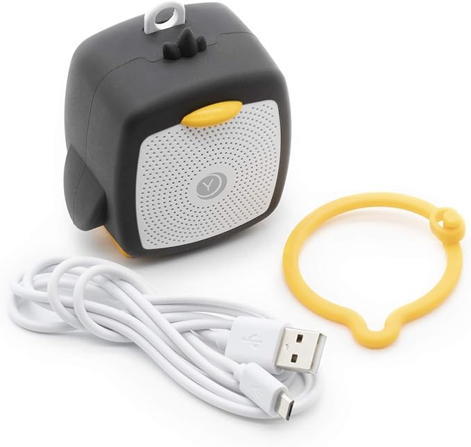 Yogasleep Pocket Baby Soother Penguin, White Noise Machine, 6 Soothing Sounds & Timer for Better Sleep, Includes Brown Noise & Lullabies, Compact Size for Travel & Child Safe, Must Have Registry Gift