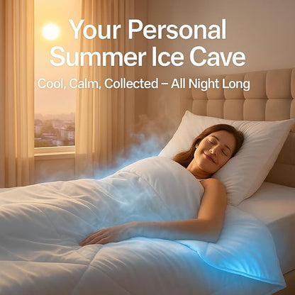 Cooling Comforter – 100% Viscose from Bamboo Shell & Fill, Silky Soft, Breathable, Lightweight All Season Duvet Insert, Down Alternative Blanket, Twin Size 68"x90", for Hot Sleepers & Sensitive Skin