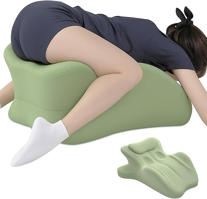 Multifunctional Pillow, Featuring Breathable Memory Foam Waist Support, Large Size with high Resilience, Provides Comprehensive Support，for All Postures (Green)