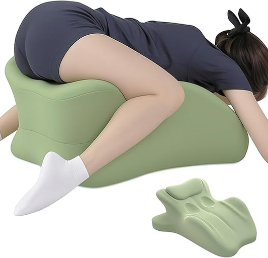 Multifunctional Pillow, Featuring Breathable Memory Foam Waist Support, Large Size with high Resilience, Provides Comprehensive Support，for All Postures (Green)
