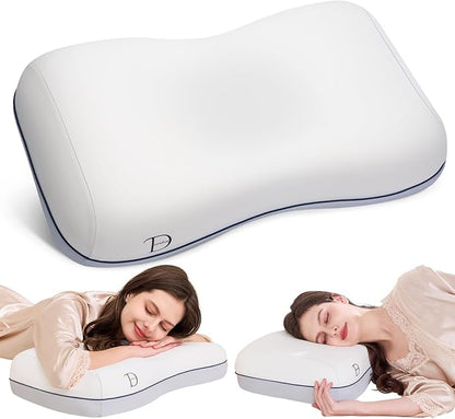 Cervical Neck Pillow for Neck & Shoulder Support, Adjustable Memory Foam Pillow with Customizable Height and Firmness, Ergonomic Pillow for Side, Back，Stomach and Combination Sleepers