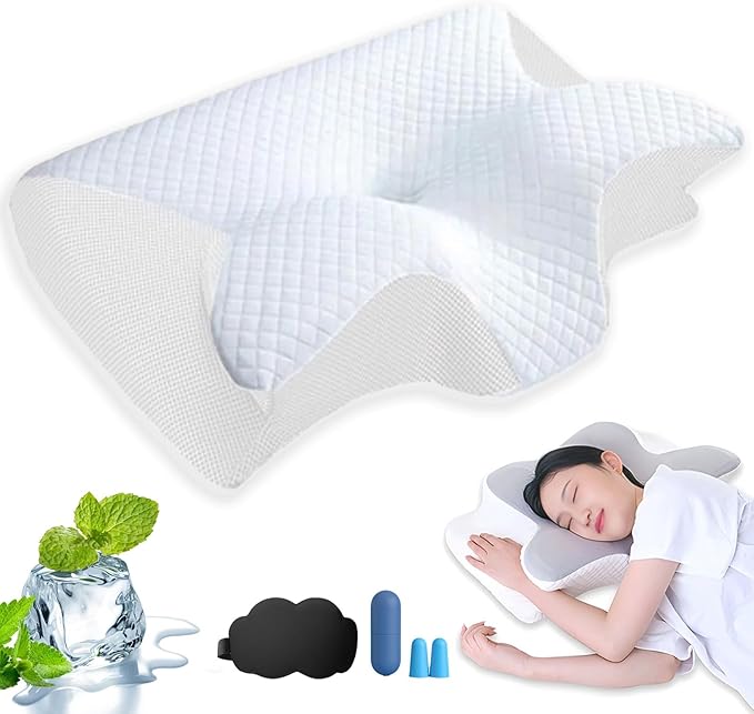 Pillow Hospitality Collection, Pillows - Premium Neck & Posture Support, Ergonomic Memory Foam Cervical Neck Pillow for Sleeping, for Back Stomach Side Sleeper (White)