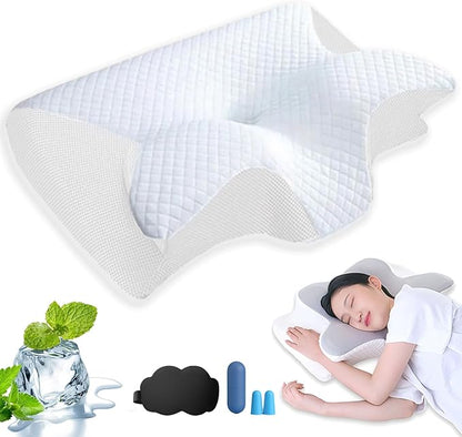 Pillow Hospitality Collection, Pillows - Premium Neck & Posture Support, Ergonomic Memory Foam Cervical Neck Pillow for Sleeping, for Back Stomach Side Sleeper (White)