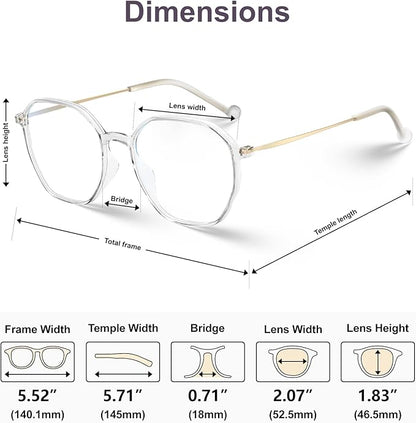 VISOONE Lightweight TR90 Blue Light Blocking Glasses Frame with Anti Glare Eye Protection for Women and Men RANE