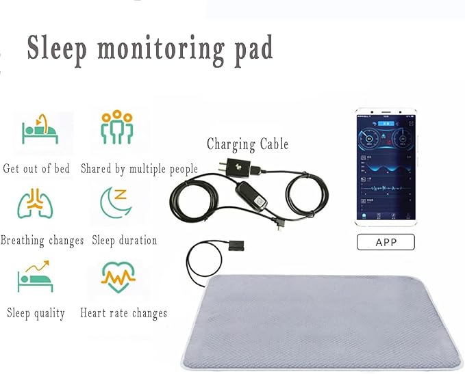 Sleep Detection Pad, Vital Sign Health Monitoring Pad, Real-time Monitoring of Sleep Status, in-Bed or Out-of-Bed, Sleep Quality and Other Applications, Remote Care Monitoring System