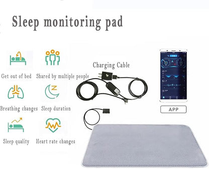 Sleep Detection Pad, Vital Sign Health Monitoring Pad, Real-time Monitoring of Sleep Status, in-Bed or Out-of-Bed, Sleep Quality and Other Applications, Remote Care Monitoring System