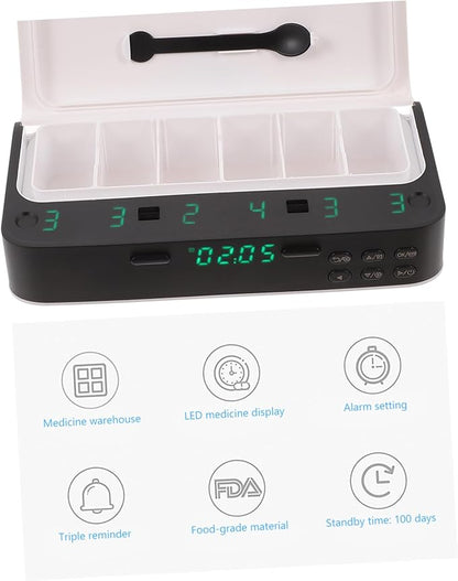Pill Box Medicine Reminder Airtight Pill Organizer for Travel Portable Medicine Dispenser