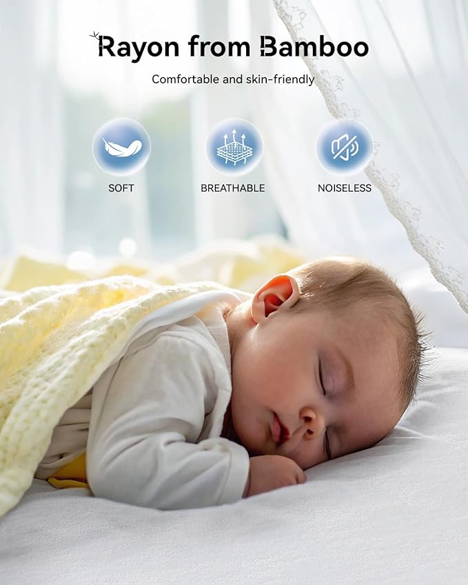 Twin Size Cooling Waterproof Mattress Protector Pad Bed Cover,Breathable Fitted Sheet Style Deep Pocket Soft Noiseless Waterproof Matress Protector Twin for Bed Kids Adults White
