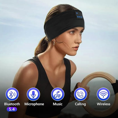 Aurya Sleep Headphones Sports Wireless Bluetooth Headband for Side Sleeper, Bluetooth 5.4, with Ultra-Thin HD Stereo Speaker, Sleeping Headphone for Women Men Running Yoga Workout