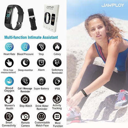 Fitness Tracker with Heart Rate Monitor/Step Counter/Calories, Activity Tracker Smart Watch Sleep Monitor, IP68, Health Tracker Pedometer for Man Women