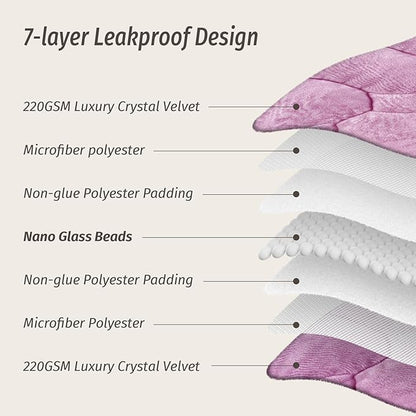 Wemore Weighted Lap Blanket 7lbs for Adults, Small Weighted Blanket for Travel, Calming, Relaxing, Napping and Sleeping, All-Season Weighted Lap Pad, Machine Washable, Purple 24x29 inches