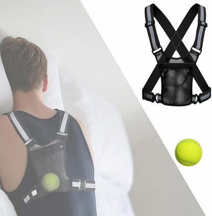 Sleep Position Trainer, Positional Sleep Apnea Device with Adjustable Vest & Ball - Prevent Back Sleeping Device, Slumber Bump Trainer for Positional Therapy for Sleep Apnea Snore Reducing Aids