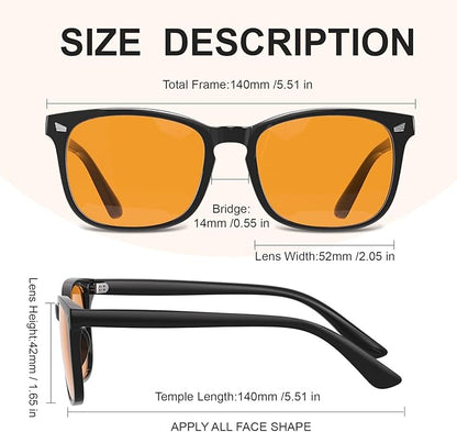 hunsquer Blue Light Glasses for Woman/Men Computer Blue Light Glasses