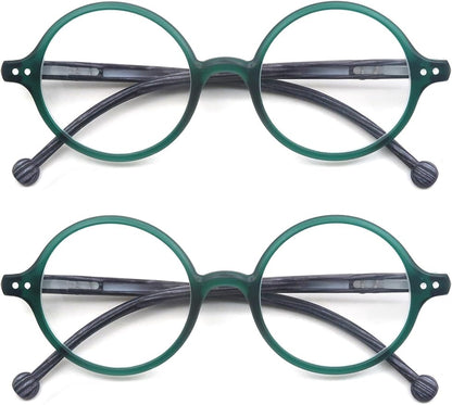 Round Reading Glasses Women Men Blue Light Blocking Circular Readers Unisex Ultra Lightweight Circle Cheaters Glasses