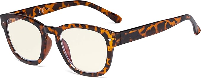 Eyekepper Blue Light Filter Reading Glasses - UV420 Protection Computer Reader Eyeglasses - Tortoise +1.00
