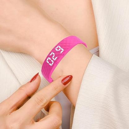 Rise Alarm Band - Rise Alarm Band for Deaf, Alarms Bracelet, Convenient Heavy Sleepers Bracelet, Watch Silent Timer, Vibrating Alaarm Wristband, Adjustable Wearable Alarms Device for Women Men Kids