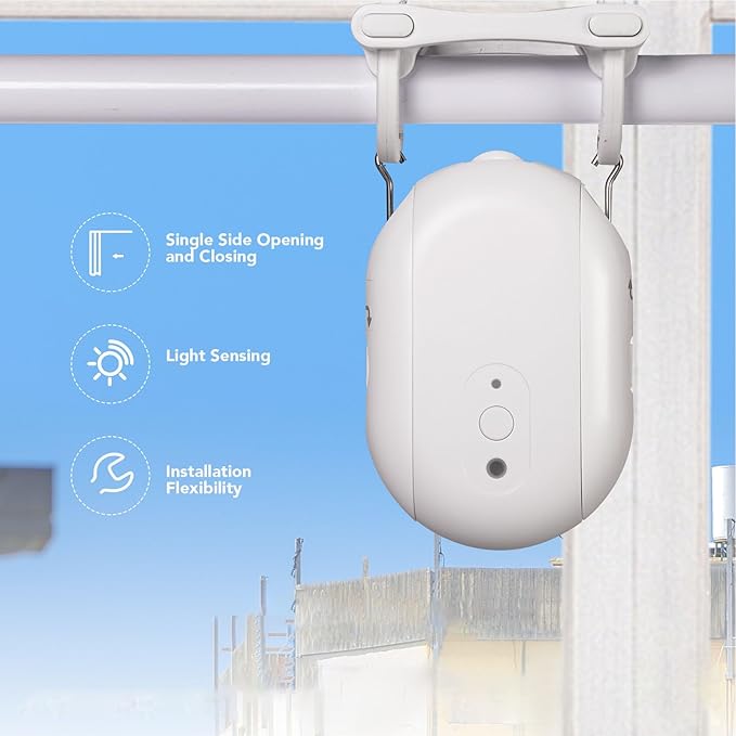Fafeicy Smart Automatic Curtain Opener with Remote Control, for Home, 120 r/min Speed, for Living Room and Bedroom Curtains