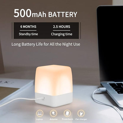 Kids Night Light，LED Touch Baby Egg Light for Nursery, Dimmable Nightlight for Bedroom Nursery Lamp Rechargeable Portable Night Light with Memory Function Bedside Light