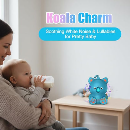 Baby White Noise Machine with Bluetooth Speaker & Timer | Portable Infant Sleep Aid, Sleeping Music Soothing Sounds for Nursery, Travel, Crib & On-The-Go