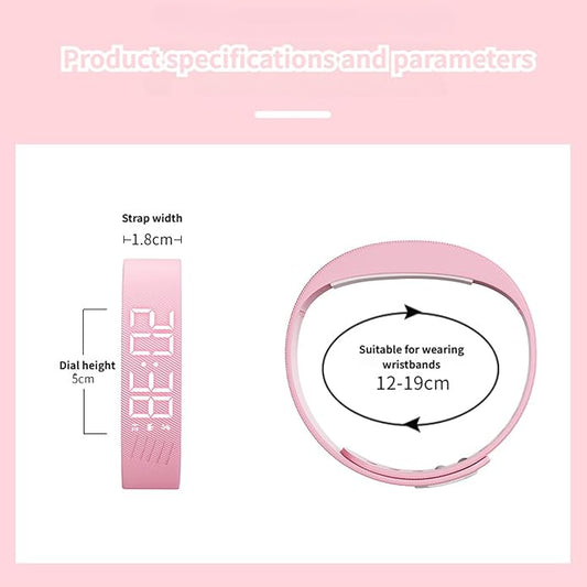 Vibrating Alarm Clock Watch, Magnetic-Charging Water-Proof Bracelets Wrist Alarms, Silent Wake Up Smart Alarms Wristband, Wearable Vibrations Wrist Clocks Sleep Wristband for Heavy Sleeper