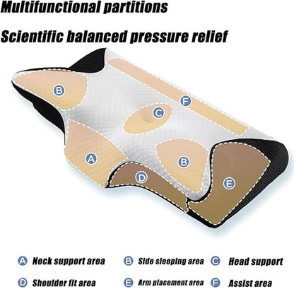 Hospitality Collection, Pillows - Premium Neck & Posture Support, Ergonomic Memory Foam Cervical Neck Pillow for Sleeping, for Back Stomach Side Sleeper (Little Blue)