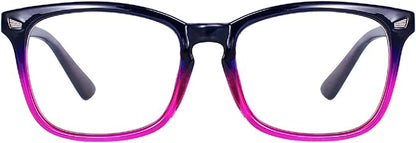 MAXJULI Blue Light Blocking Glasses,Computer Reading/Gaming/TV/Phones Glasses for Women Men(Purple Gradient Pink)
