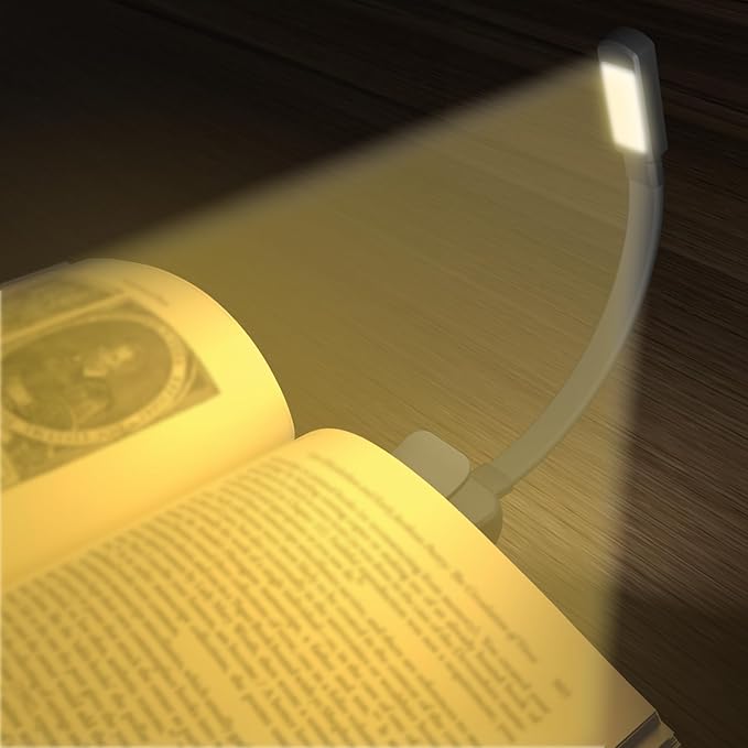 Book Lights for Reading at Night,Reading Lights,AAA Battery Clip-On Led Reading Light with 3 Colors & Stepless Dimming,Portable and Ultra-Lightweight with Long Runtime(Black)