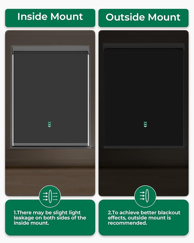 Allesin Motorized Roller Blinds with Remote Control for Windows, Blackout Automatic Smart Shades,Dry Battery Powered Electric Blind (Smoky Gray 38" W x 72" H)