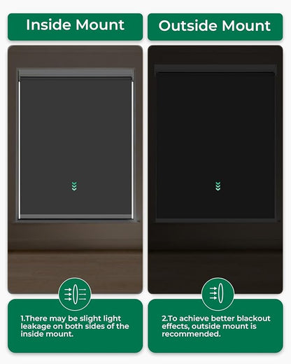 Allesin Motorized Roller Blinds with Remote Control for Windows, Blackout Automatic Smart Shades,Dry Battery Powered Electric Blind (Smoky Gray 32" W x 72" H)