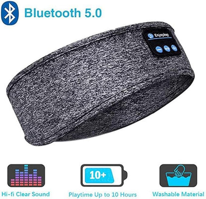 Wireless Bluetooth Sports Headband Headphones Ultra-Thin HD Stereo Perfect for Sleeping .Workout,Jogging,Yoga,Insomnia, Air Travel, Meditation Gray