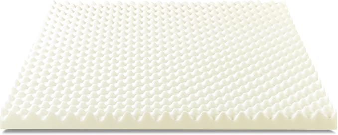 ZINUS 2 Inch Copper Cooling Memory Foam Mattress Topper with Airflow Design, Twin White