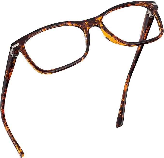 Readerest Blue Light Blocking Glasses – Thin Reflective Lens, Anti-Glare Computer Eyeglasses, UV Protection, Eye Strain Relief (Tortoise, 1.0 Magnification)