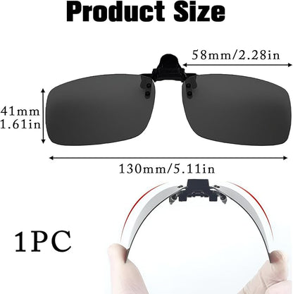 Clip on Polarized Night Vision Driving Glasses Flip up Sunglasses UV-400 to Wear Over Glasses for Night Driving