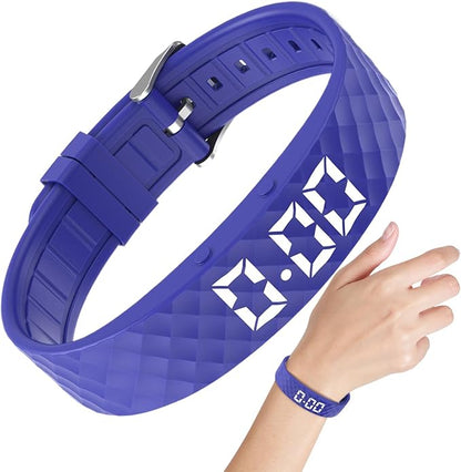 Vibrationswecker Armband | Vibrating Alarm Wristband, Silent Alarm Watch, Wrist Alarms Clock, Gentle Vibration Wakeup Watch, Vibrating Wrist Clock for Deep Sleepers/Hearing