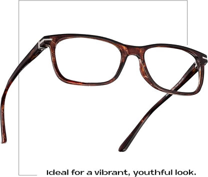 Readerest Blue Light Blocking Glasses – Thin Reflective Lens, Anti-Glare Computer Eyeglasses, UV Protection, Eye Strain Relief (Bourbon Tortoise, 1.75 Magnification)