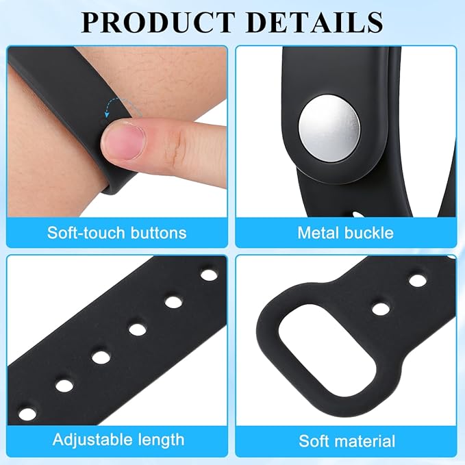 Vibrating Alarm Wristband Bracelet with Pedometer Sleep Vibration Alarm Black Accurate Step Counting Real Temperature LED Display for Fitness Tracking