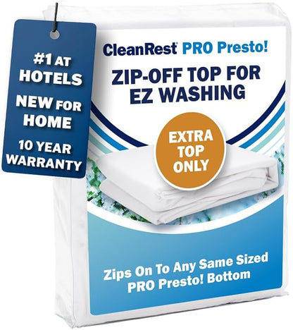 CleanRest PRO Presto! Extra/Replacement Top, Twin Size, Attaches to Any Twin Presto! Zip-Off Top Mattress Encasement - for Washing Convenience & Continuous Mattress & Allergen Protection