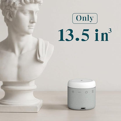 ANJANK White Noise Sound Machine with Wireless Charger Stand, 20 Soothing Sleep Sounds, 32-Levels Volume, Auto-Off Timer, Magnetic Charging for iPhone, White Noise Machine for Adults, Home, Travel