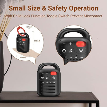Soother Sleep Sound Machine Night Light White Noise Machine with 30 Soothing Sounds for Baby Kids Adults Brown Noise Machine with Timer & Continuous Play for Home Travel Office