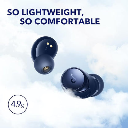Soundcore by Anker Space A40 Auto-Adjustable Active Noise Cancelling Wireless Earbuds, Reduce Noise by Up to 98%, 50H Playtime, Hi-Res Sound, Comfortable Fit, App Customization(Renewed)