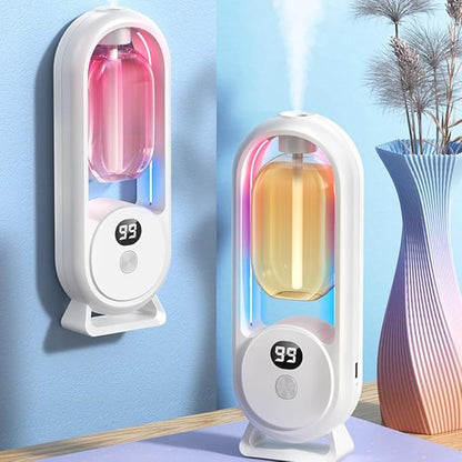 Wall Mounted Essential Oil Diffuser Rechargeable Timed Aromatherapy Humidifier Digital Display Air Freshener