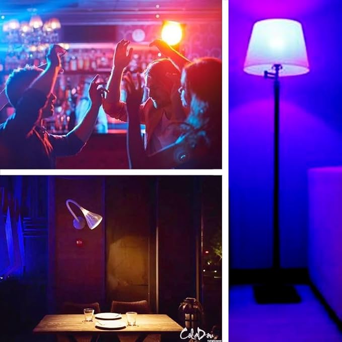 RGBCW LED Bulb with a 2.4GHz Remote Control, A60 12W 1000lm Color Changing Smart Light Bulb for Lamp, Bderoom, Mood Soothing,100W Equivalent,Dimmable 1% to 100% 3000-6500K,1 Bulb & Remote