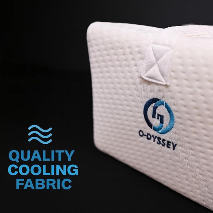 O-DYSSEY Orthopedic Knee Pillow for Side Sleepers – Memory Foam Leg Pillow for Hip, Sciatica & Back Pain Relief – Ergonomic Design with Washable Cover for Better Alignment & Comfortable Sleep