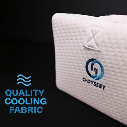 O-DYSSEY Orthopedic Knee Pillow for Side Sleepers – Memory Foam Leg Pillow for Hip, Sciatica & Back Pain Relief – Ergonomic Design with Washable Cover for Better Alignment & Comfortable Sleep