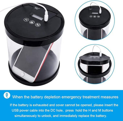 Timer Lock Container,Multi-Function Phone Time Lock Box, to Prevent Dependence on Smartphone ,Ideal for Quitting Smoking, Wine, Candy, Excessive Playing of Smartphones and Games