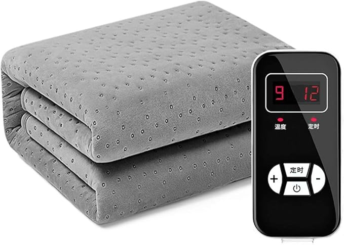 Electric Blanket, Electric Heating Mattress Pad Smart Reduce The Temperature Electric Heated Soft Bed Blanket 1-12h Timer 9 Control Heat Settings Overheating Protection